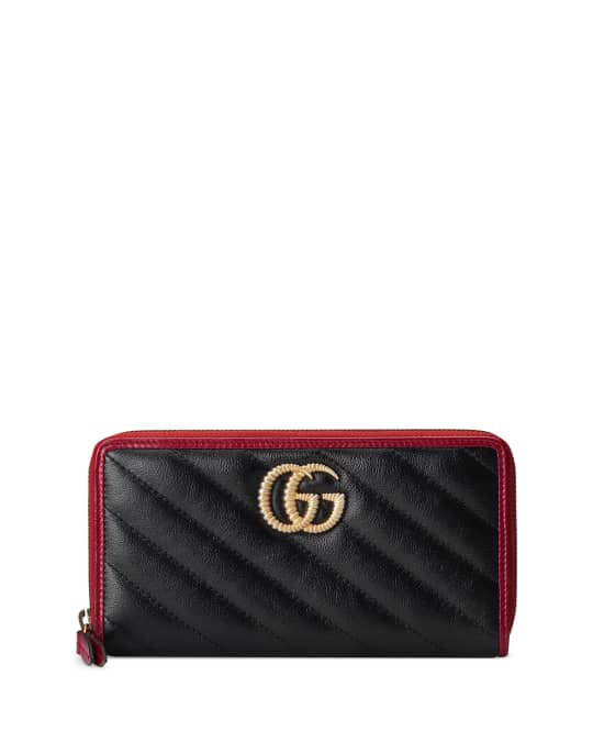 Gucci GG Marmont Torchon Zip Wallet | Neiman Marcus