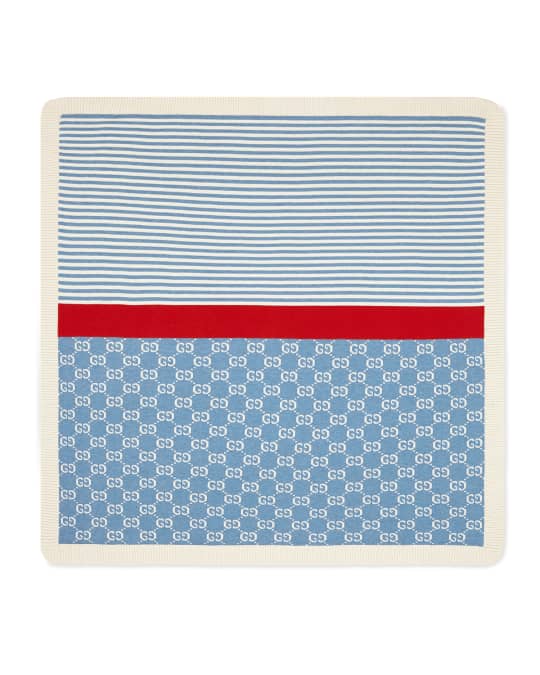 Gucci GG Jacquard Stripe Baby Blanket
