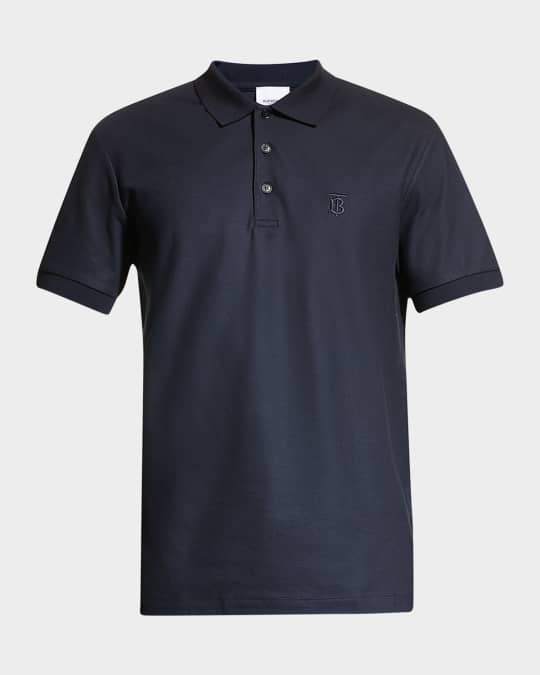Burberry Men's Eddie Pique Polo Shirt, Navy | Neiman Marcus