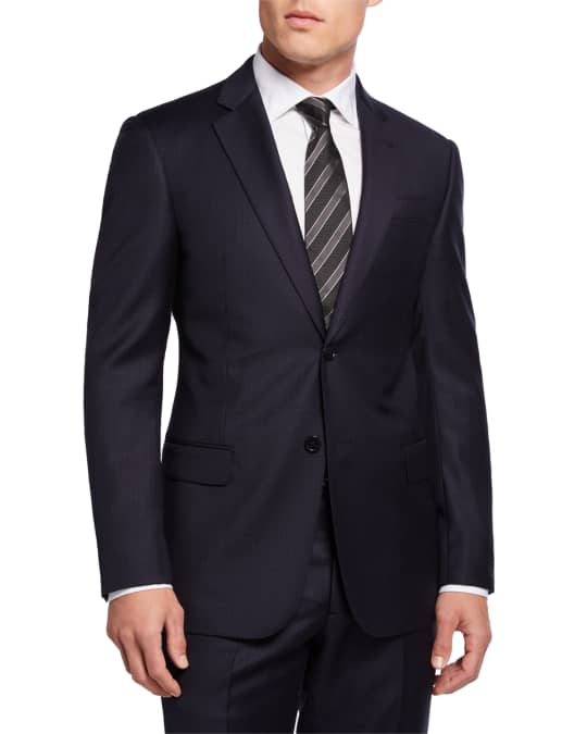 Emporio Armani Super 130s Check Wool Two-Piece Suit | Neiman Marcus