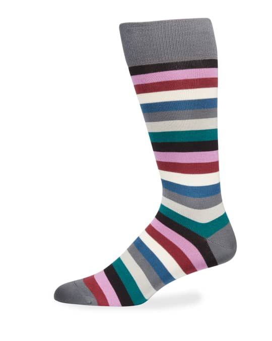 Paul Smith Men's Simba Stripe Knit Socks | Neiman Marcus