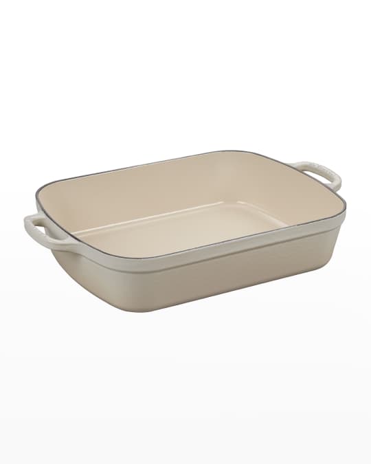 Le Creuset Signature 5.25-Quart Cast Iron Rectangular Roaster - White