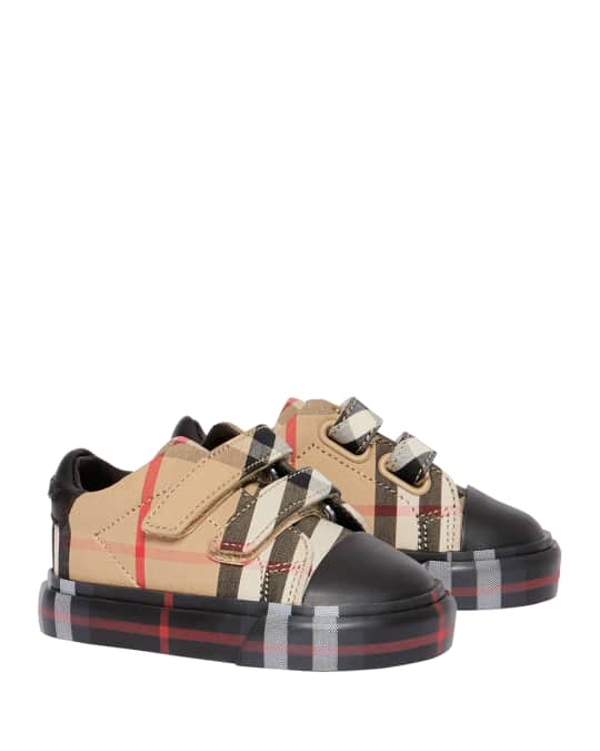 Burberry Kid s Mini Markham Check Sneakers Baby Neiman Marcus