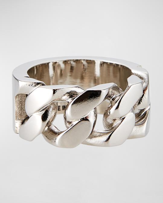 McQueen Men's Identity Chain Ring | Neiman Marcus
