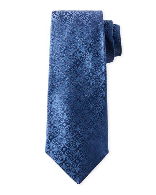 Isaia Men's Ornate Solid Silk Tie | Neiman Marcus
