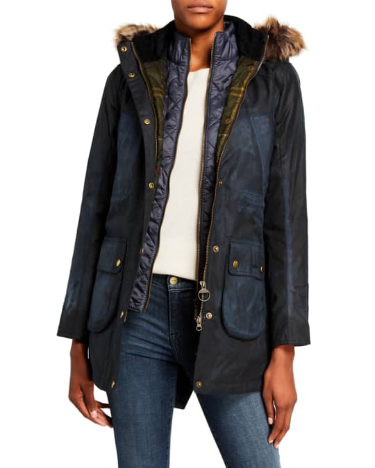 Barbour thrunton shop waxed cotton jacket