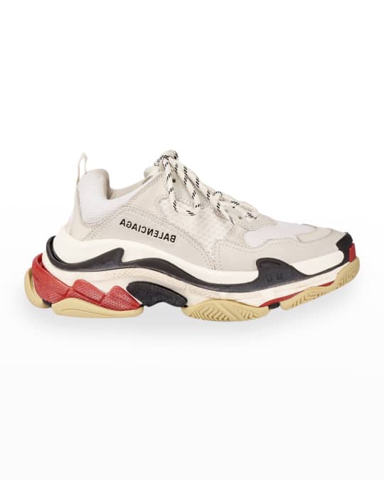 Triple S Mesh Leather Trainer Sneakers