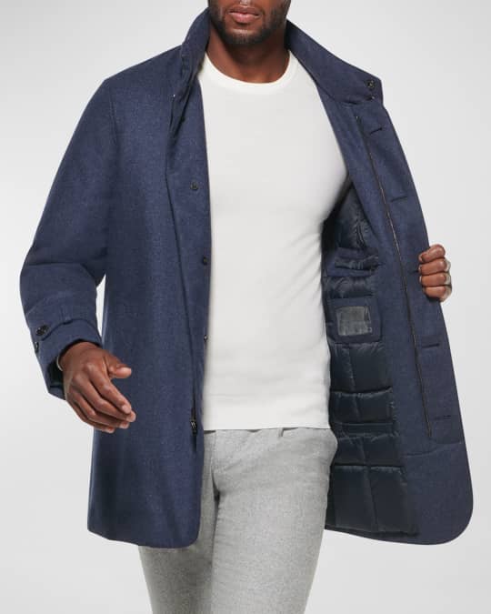 Norwegian Wool Men s Slim Hooded Car Coat Neiman Marcus