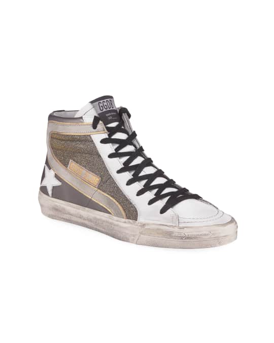 Golden Goose Metallic Slide High-Top Sneakers | Neiman Marcus