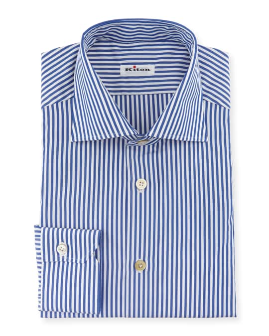 Kiton Men's Bengal-Stripe Dress Shirt | Neiman Marcus