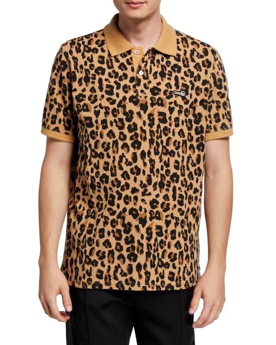 Ovadia Men's Leopard-Print Polo Shirt | Neiman Marcus