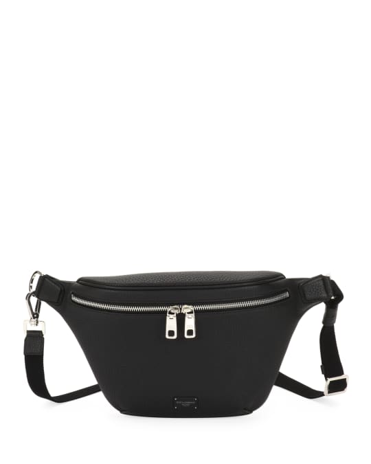 Dolce&Gabbana Men's Waits Leather Belt Bag/Fanny Pack | Neiman Marcus