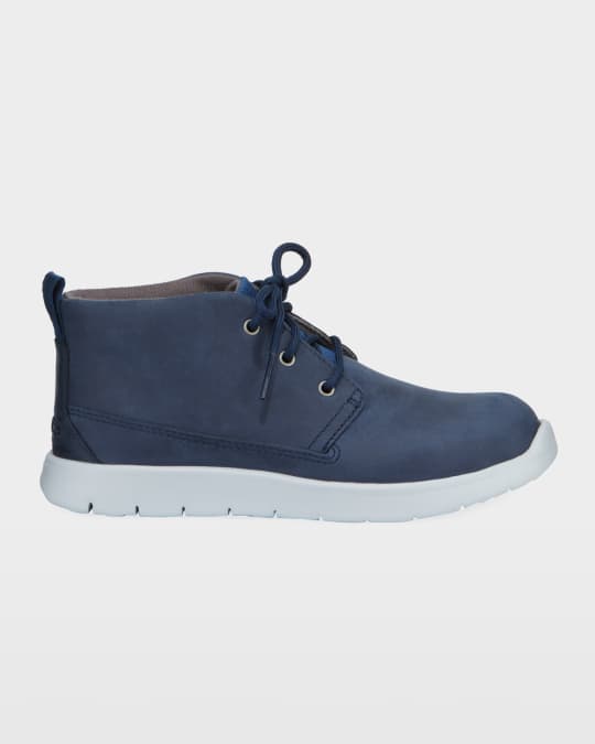 Boy s Canoe Waterproof Leather Mid Top Sneakers Kids