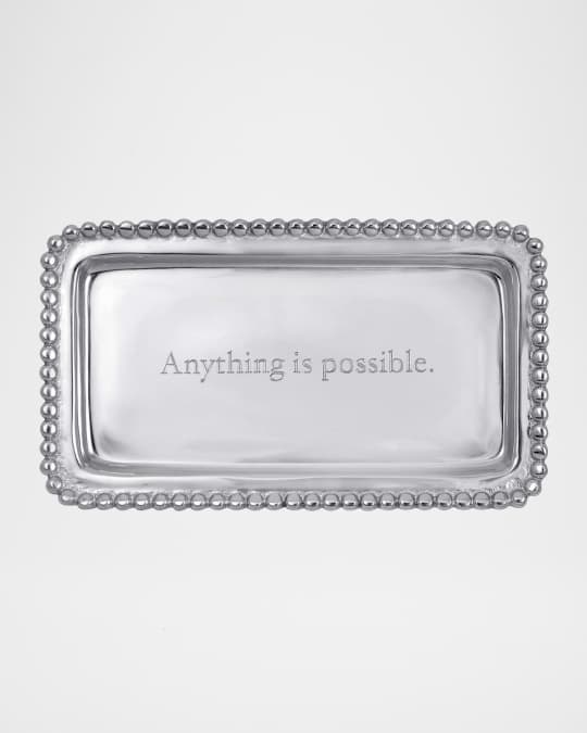 Anything Is Possible Statement Beaded Tray