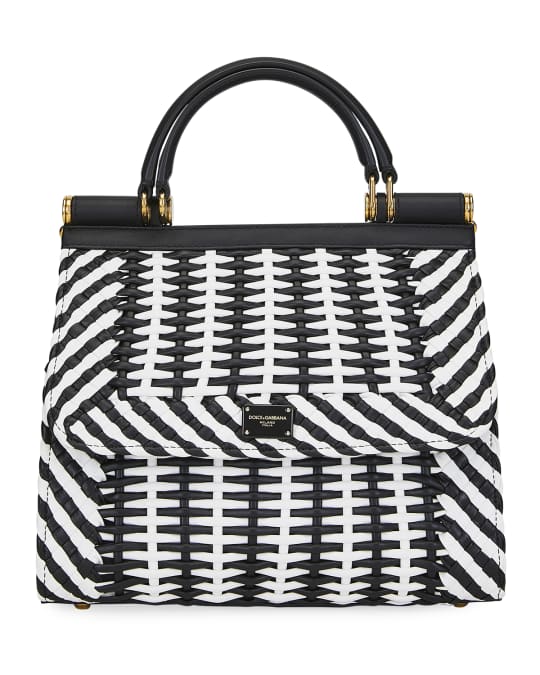 Dolce&Gabbana Intreccio Napa Checked Top-Handle Bag | Neiman Marcus