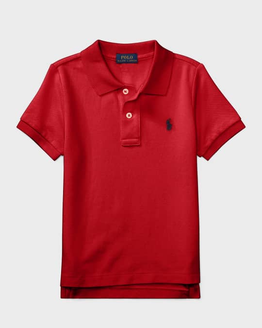 Short-Sleeve Logo Embroidery Polo Shirt, Size 2-7