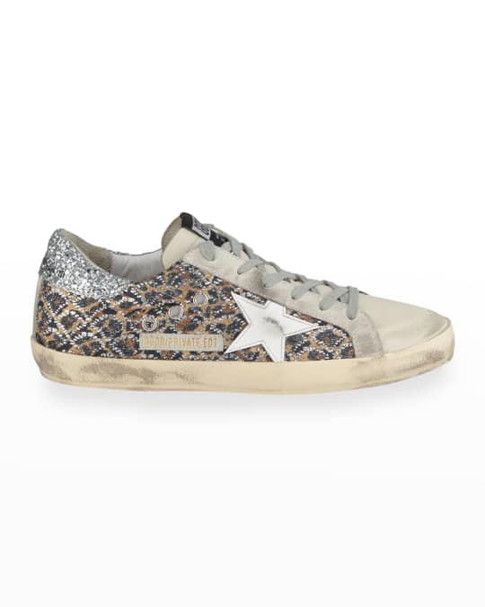Golden Goose Superstar Leopard Embellished Sneakers | Neiman Marcus