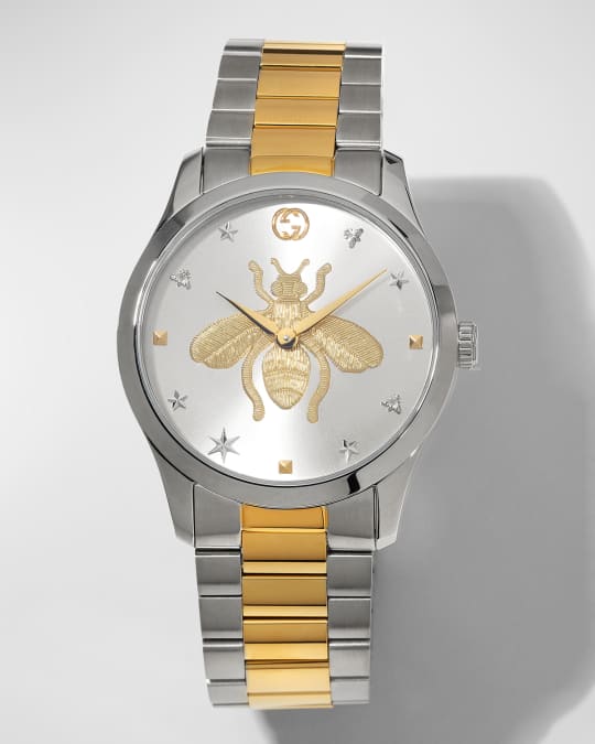 Gucci Bee Two-Tone Bracelet Watch | Neiman Marcus