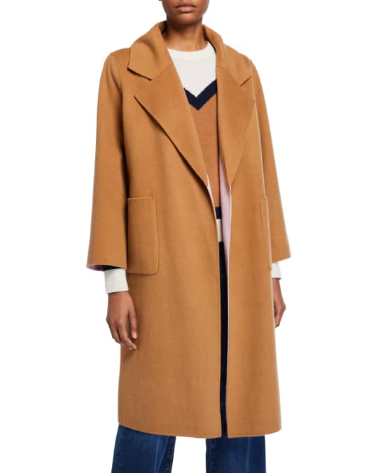 Veronica Beard Lyonia Wool-Cashmere Belted Coat Neiman Marcus