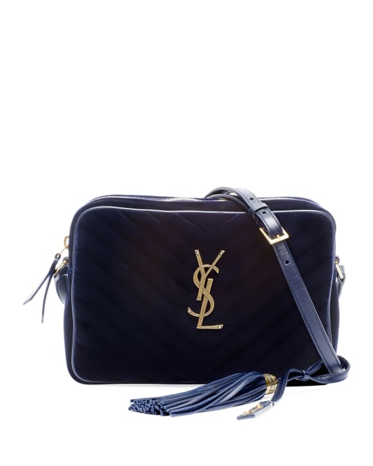 Saint Laurent Lou Medium YSL Monogram Quilted Velvet Crossbody Bag Neiman Marcus