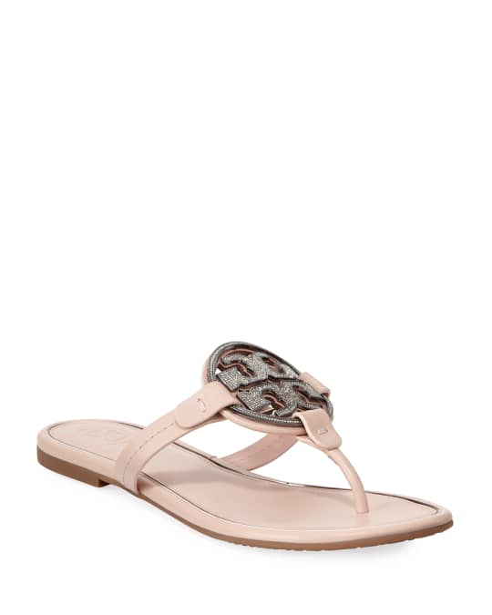 Tory burch miller crystal logo new arrivals flip flop