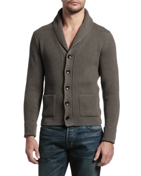 TOM FORD Men's Cashmere Shawl-Collar Cardigan Sweater | Neiman Marcus