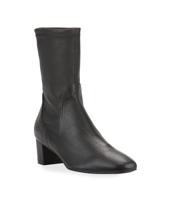 Stuart Weitzman Ernestine Stretch Leather 45mm Booties