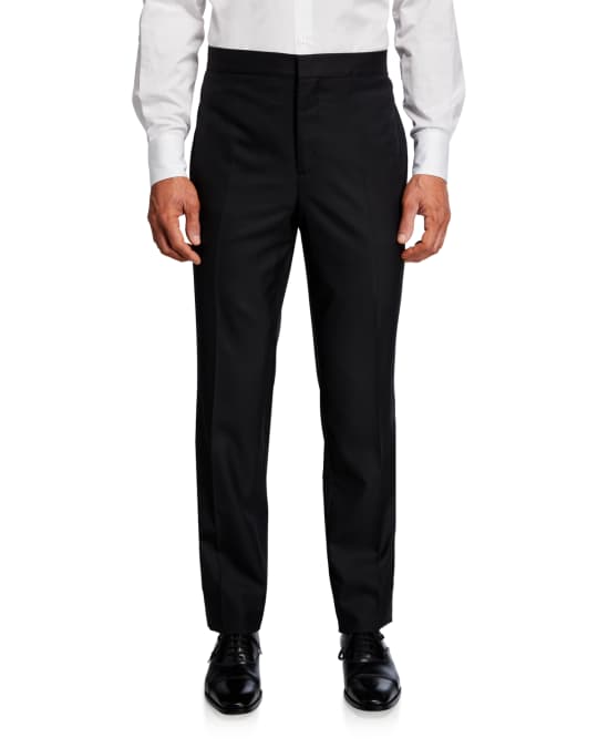 Brunello Cucinelli Men's Wool-Silk Straight-Leg Evening Pants | Neiman ...