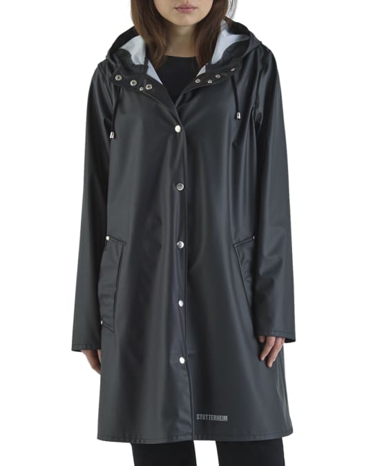 Stutterheim Mosebacke Lightweight Raincoat, Black | Neiman Marcus
