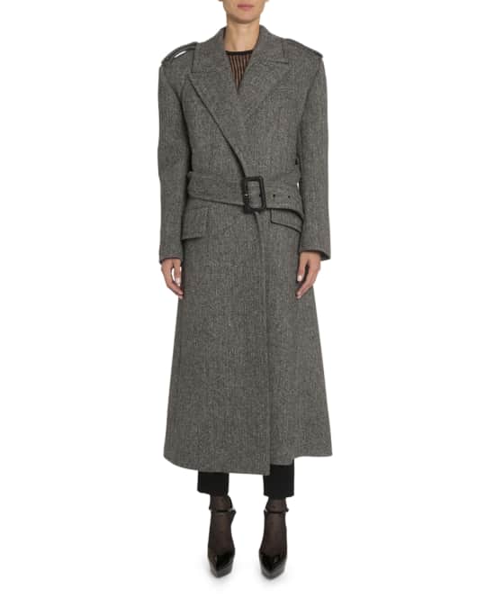 Saint laurent chevron coat clearance