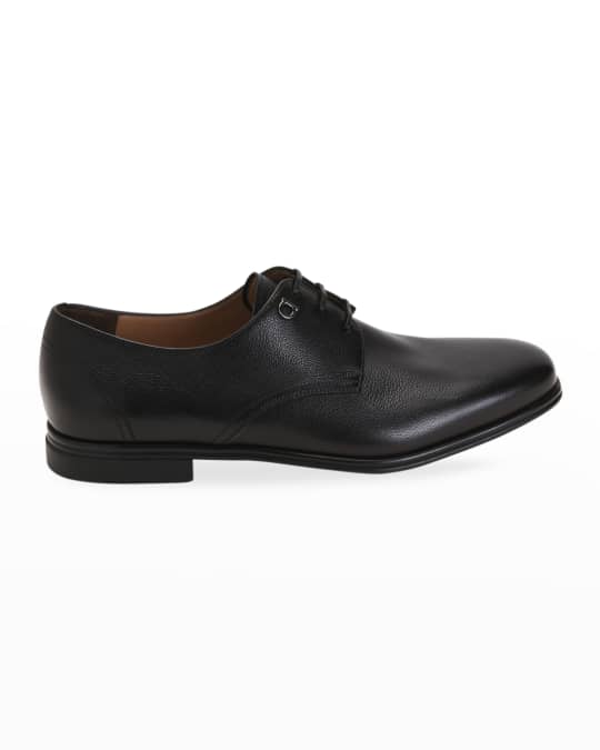 Ferragamo Men's Spencer Leather Derby Shoes | Neiman Marcus