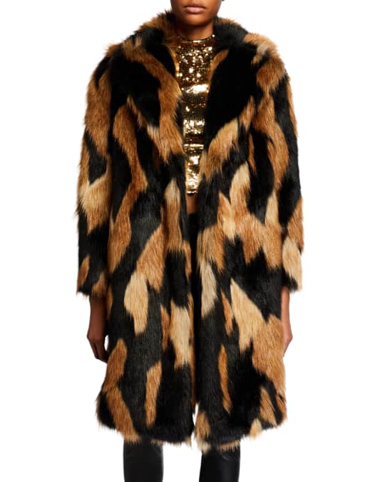Alice and olivia clearance faux fur jacket