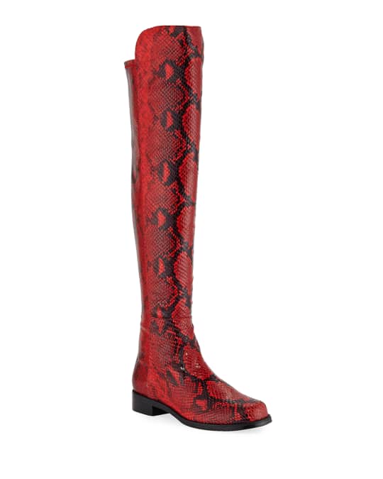 Stuart weitzman python boots cheap