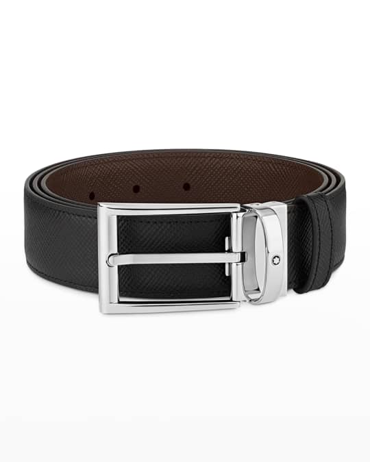 reversible Saffiano leather belt