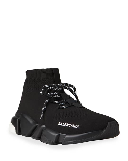 Balenciaga Men s Speed Lace Up Knit Sneakers Neiman Marcus