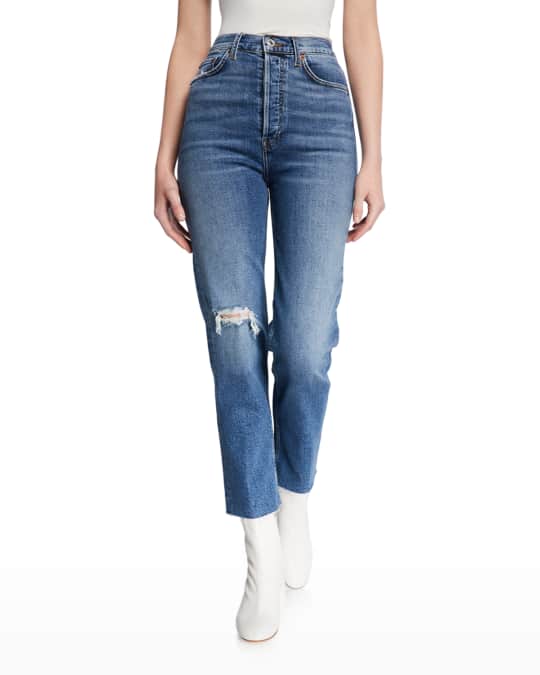 RE/DONE Ultra High-Rise Stovepipe Jeans | Neiman Marcus
