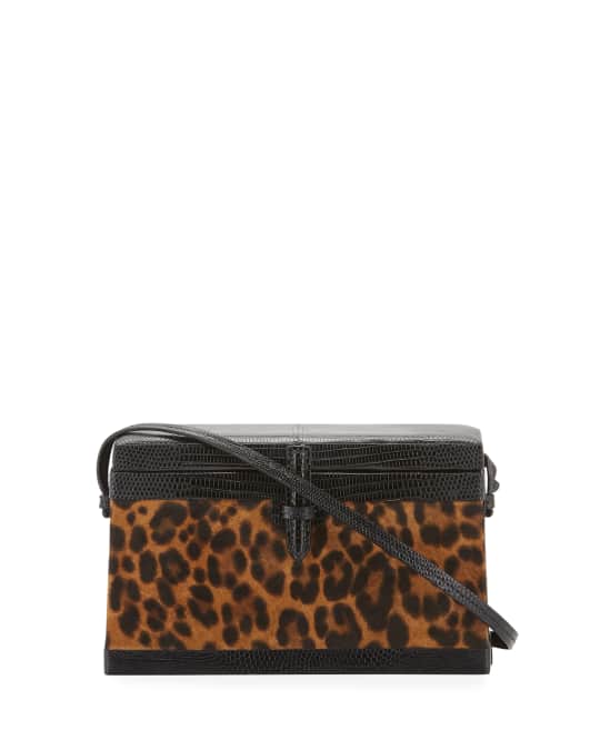 Square Trunk Leopard Clutch Bag