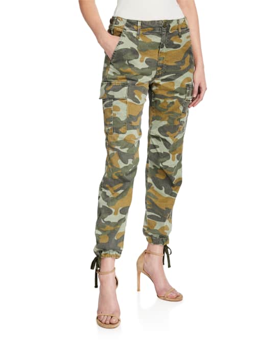 MOTHER The Sir Yes Sir Camo Print Cargo Pants Neiman Marcus