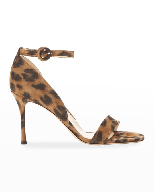 Marion Parke Larkspur Suede High-Heel Sandals | Neiman Marcus