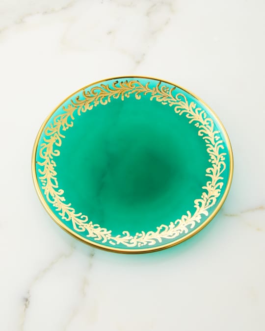 Neiman Marcus Hand Painted Holiday Bread Plates, Set of 4 Neiman Marcus