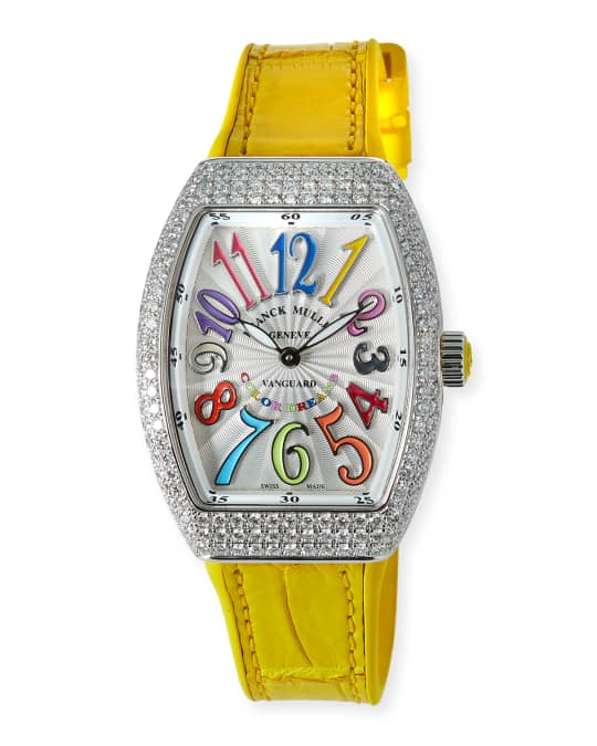 Franck muller sale yellow watch diamond
