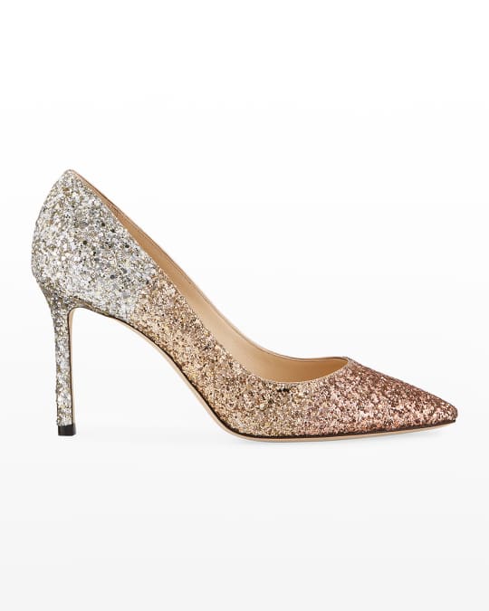 Jimmy Choo Romy 85mm Glitter Degrade High-Heel Pumps | Neiman Marcus