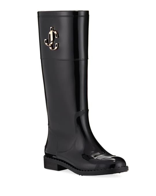 Jimmy Choo Edit Flat Knee Rain Boots | Neiman Marcus