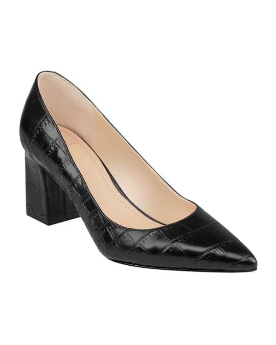 Marc Fisher LTD Zala Crocodile Embossed Pumps Neiman Marcus