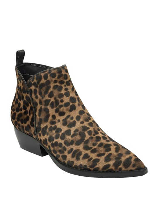 Marc Fisher LTD Obrraly Leopard Ankle Booties | Neiman Marcus