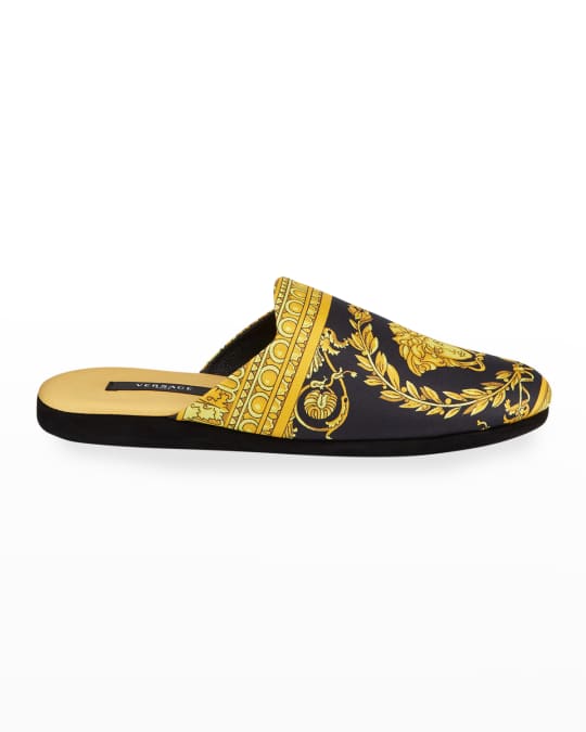 Versace Men s Barocco Silk Robe Slippers Neiman Marcus