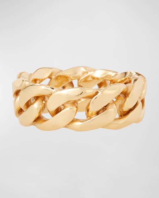 Men's Golden Curb Chain Rin
