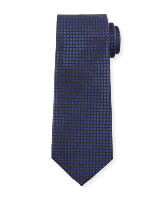 TOM FORD Men's Tonal Dots 8cm Tie, Blue | Neiman Marcus