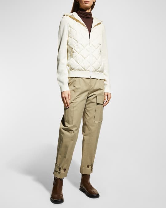 Hybridge quilted knit hoody online