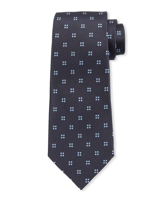 ZEGNA Men's Micro-Squares Silk Tie | Neiman Marcus